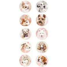 Dog Portrait Stickers assorted